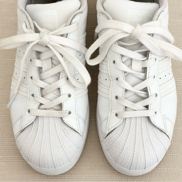 Adidas Superstar All White Sneakers - Picture 1 of 13